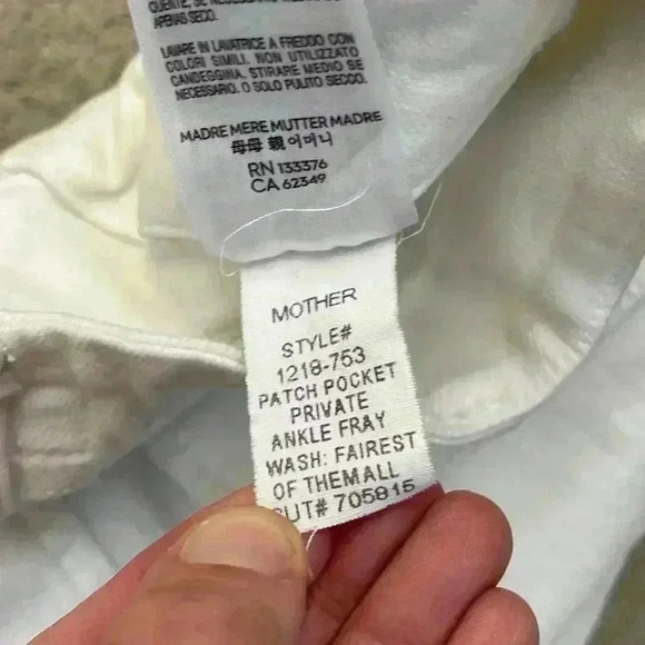 MOTHER Patch Pocket Private Fray Short Size 24 - Picture 6 of 6